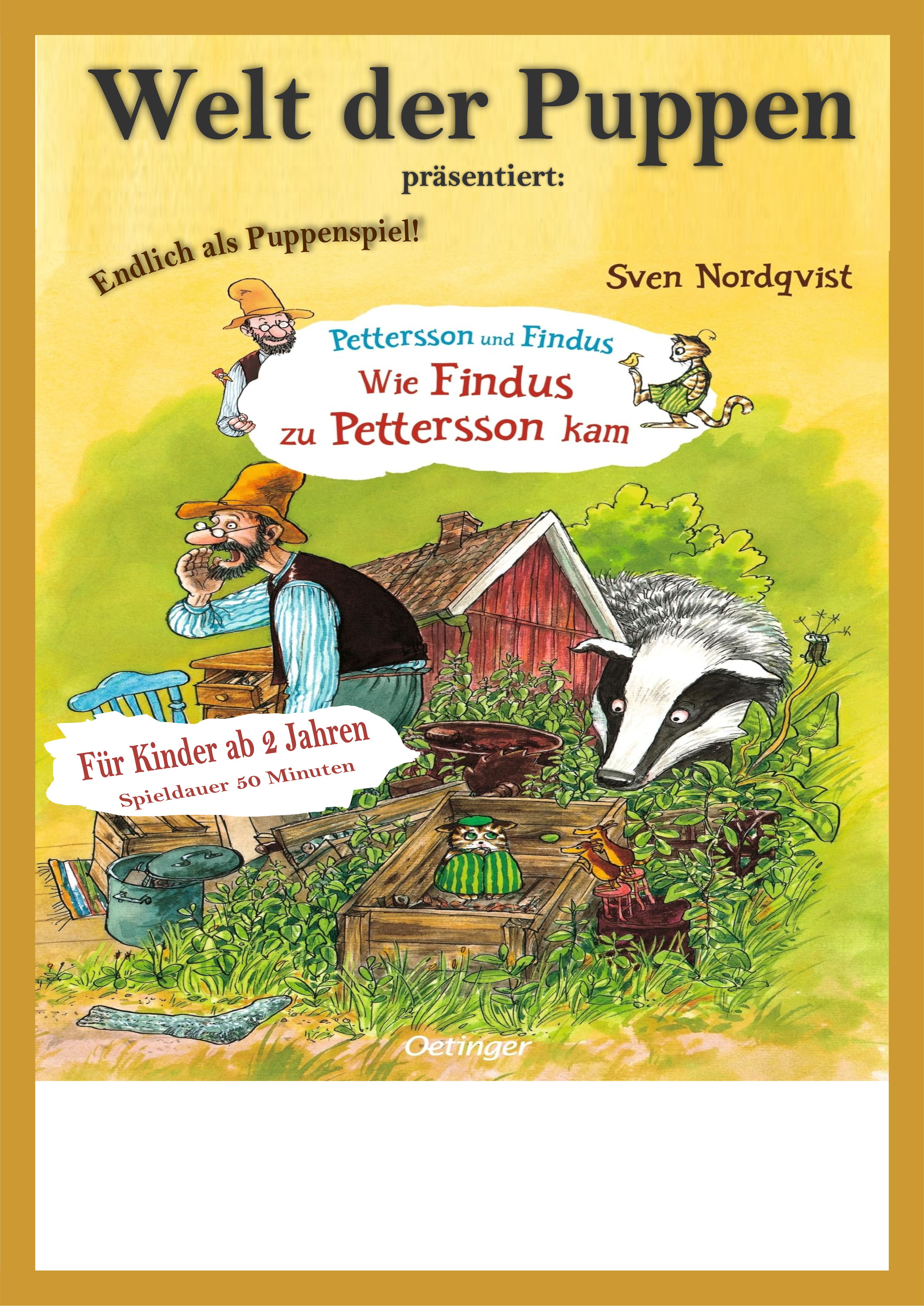 "Wie Findus zu Pettersson kam" Puppentheater